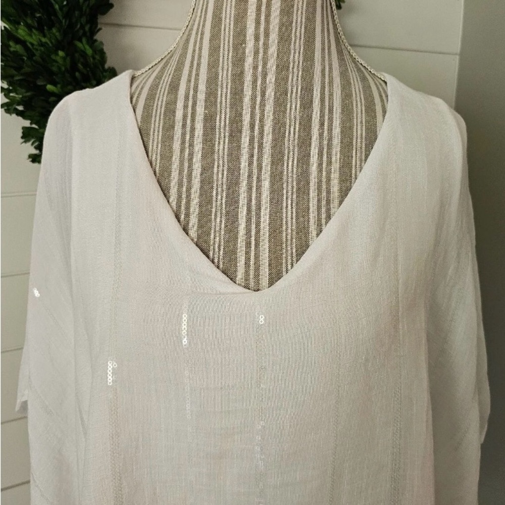JM Collection Boho Sequin Top